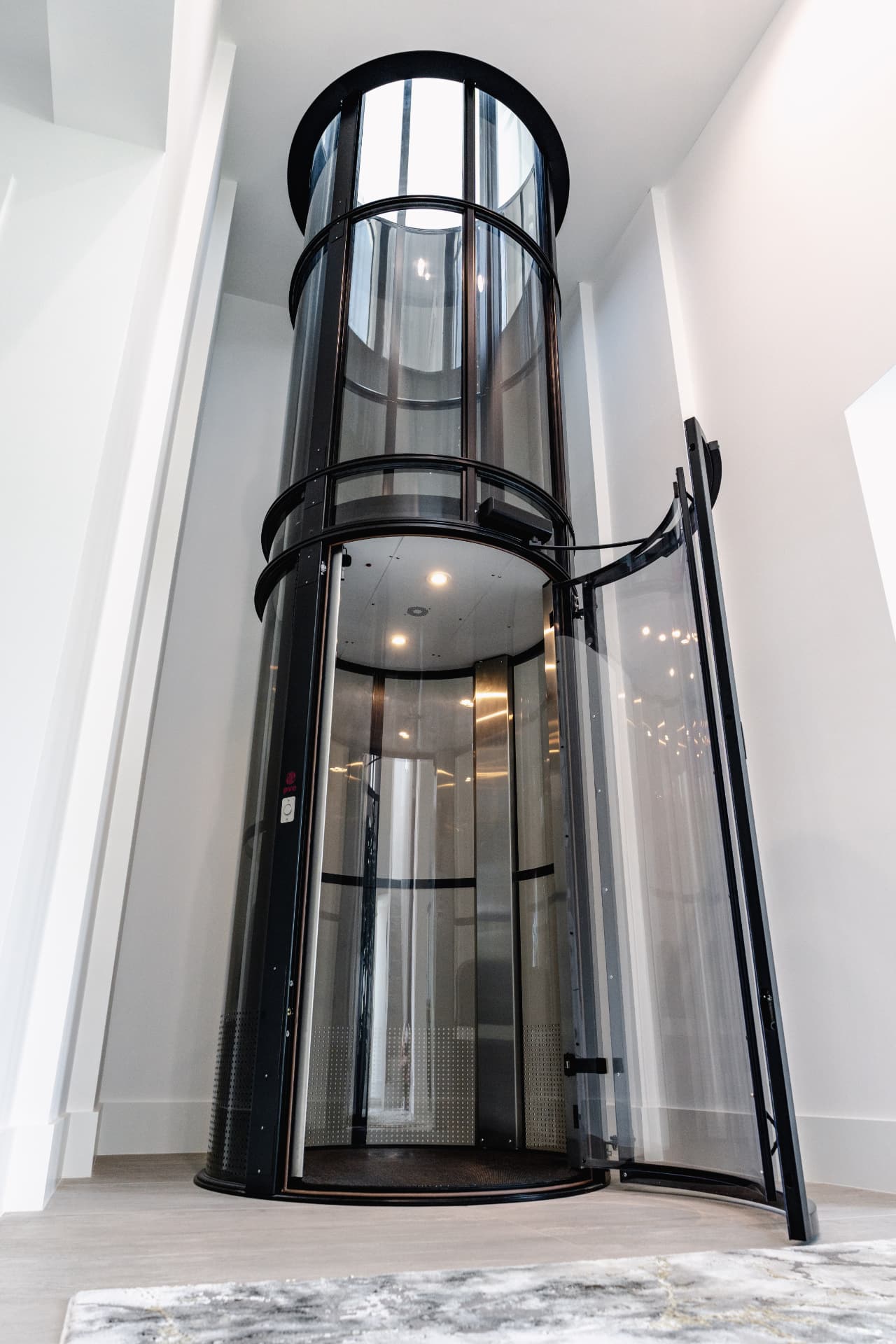 Pneumatic Vacuum Elevators & Cube Lifts installed in a private residence