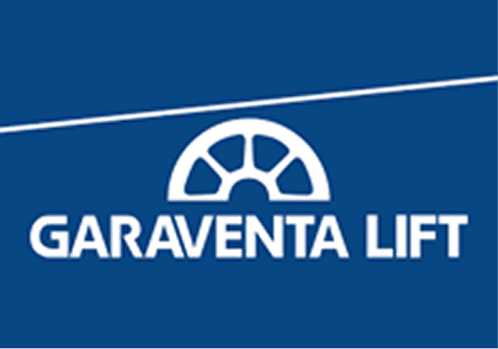 Garaventa Lift logo on blue background